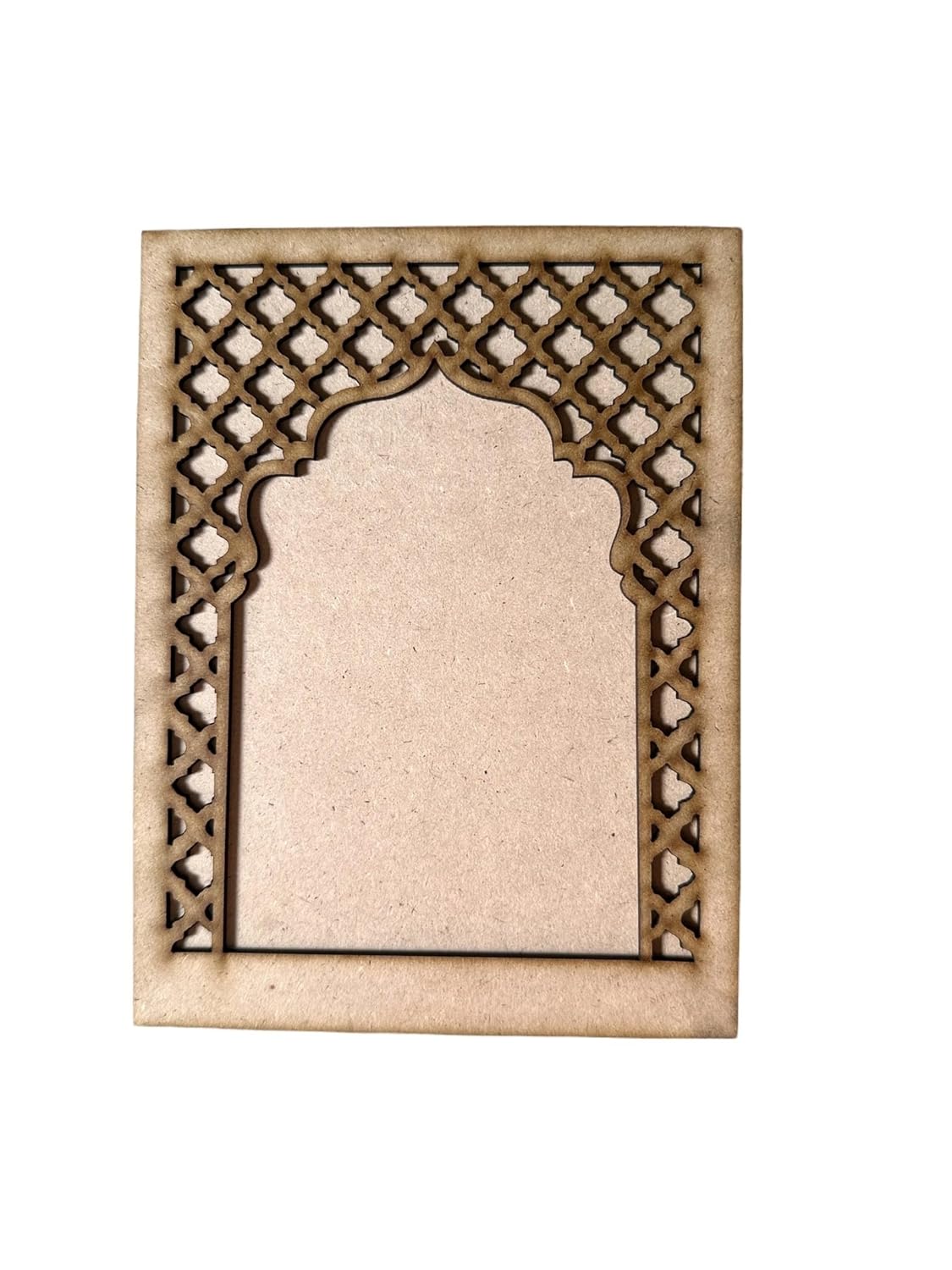 MDF Jharokha Cutouts Pack of 2 | 8x6 Inch Wooden Unfinished Wall Decor